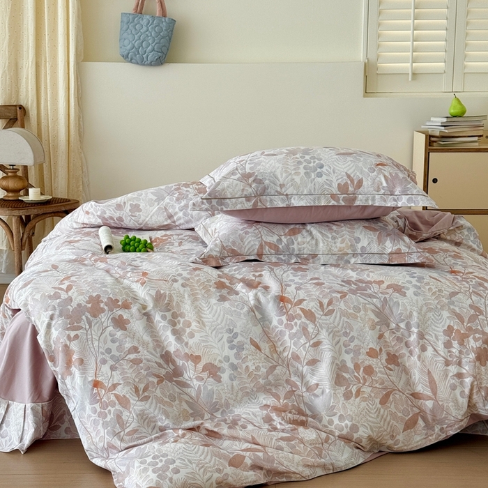 91家纺网 家纺一手货源 找家纺 于果 2025新款全棉纯棉生态磨毛四件套 恬觅