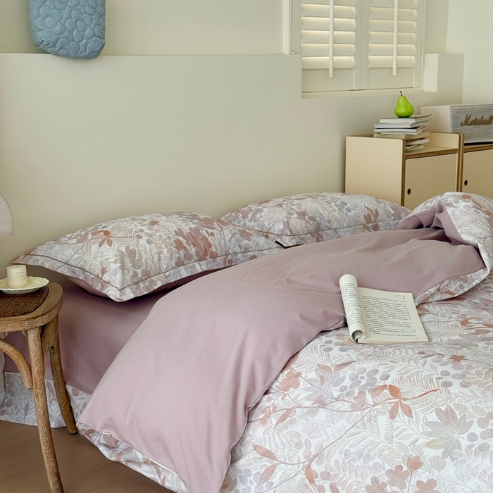 91家纺网 家纺一手货源 找家纺 于果 2025新款全棉纯棉生态磨毛四件套 恬觅