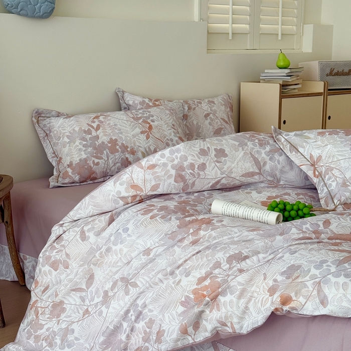 91家纺网 家纺一手货源 找家纺 于果 2025新款全棉纯棉生态磨毛四件套 恬觅