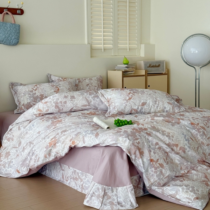 91家纺网 家纺一手货源 找家纺 于果 2025新款全棉纯棉生态磨毛四件套 恬觅