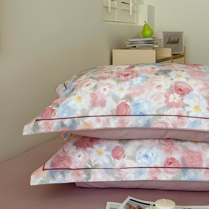 91家纺网 家纺一手货源 找家纺 于果 2025新款全棉纯棉生态磨毛四件套 甜梦茶语