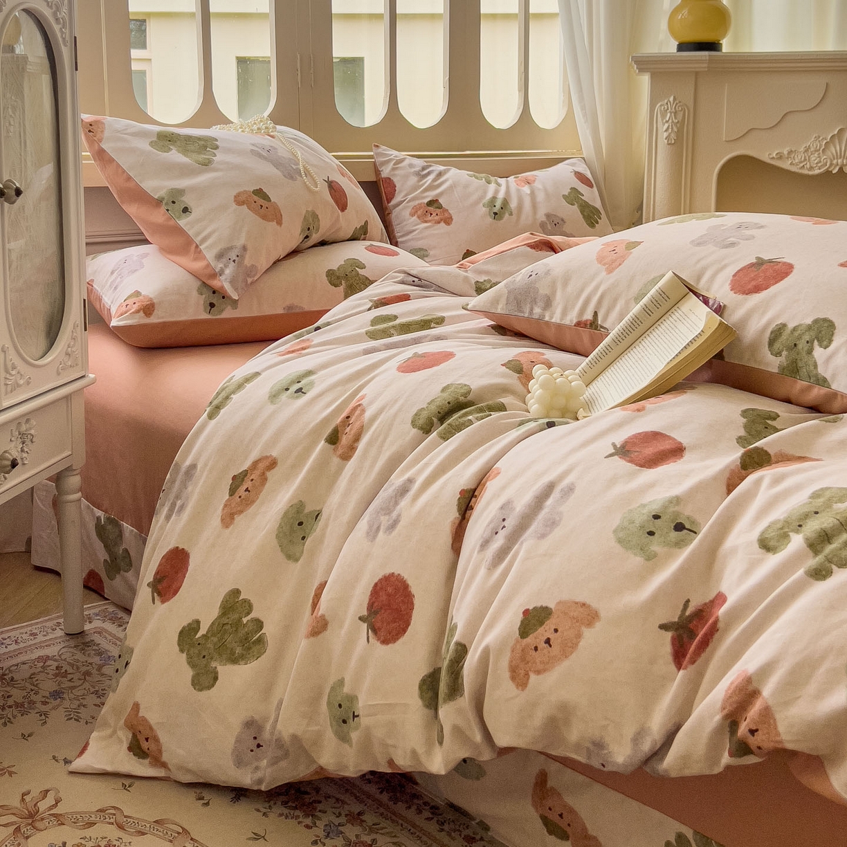 91家纺网 家纺一手货源 找家纺 田野 2025新款全棉13360加厚磨毛印花四件套 乐享