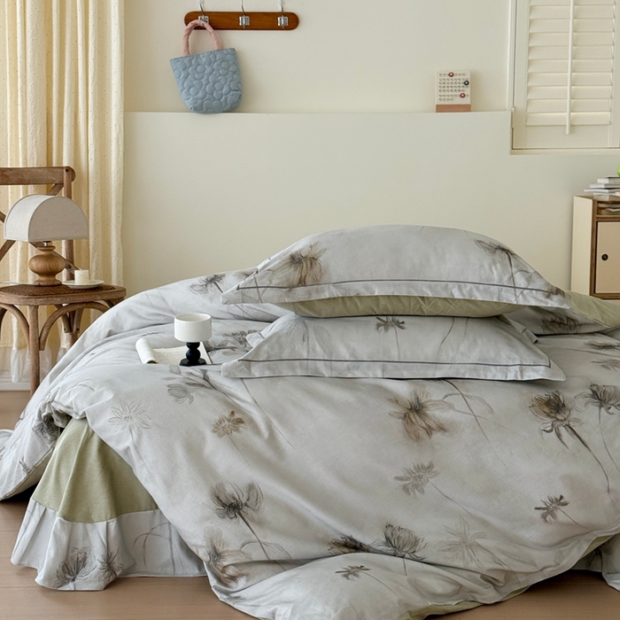 91家纺网 家纺一手货源 找家纺 于果 2025新款全棉纯棉生态磨毛四件套 喜秋集