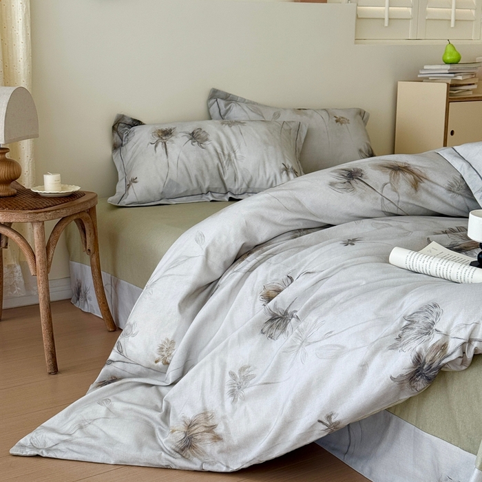 91家纺网 家纺一手货源 找家纺 于果 2025新款全棉纯棉生态磨毛四件套 喜秋集