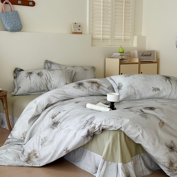 91家纺网 家纺一手货源 找家纺 于果 2025新款全棉纯棉生态磨毛四件套 喜秋集