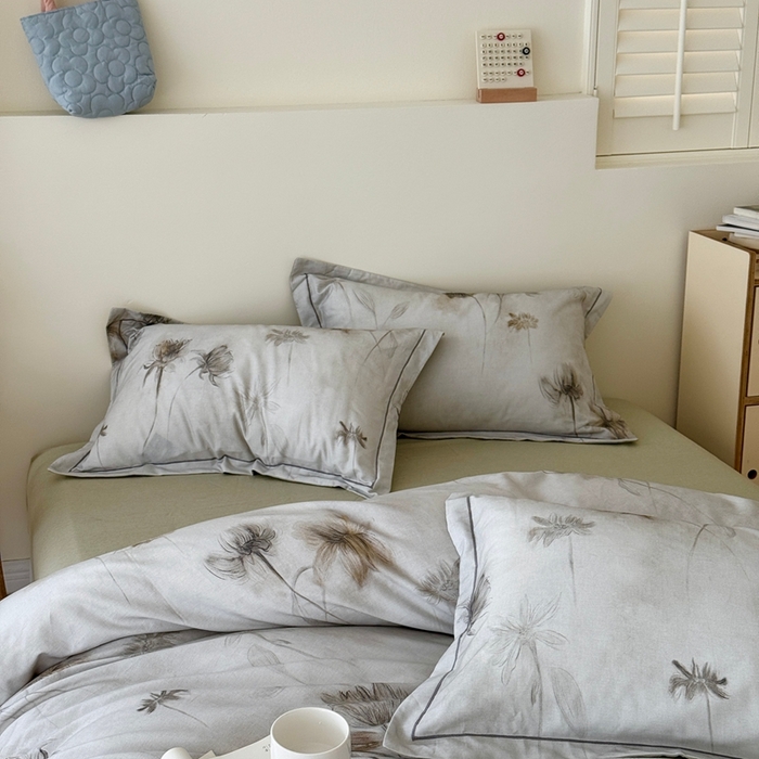 91家纺网 家纺一手货源 找家纺 于果 2025新款全棉纯棉生态磨毛四件套 喜秋集