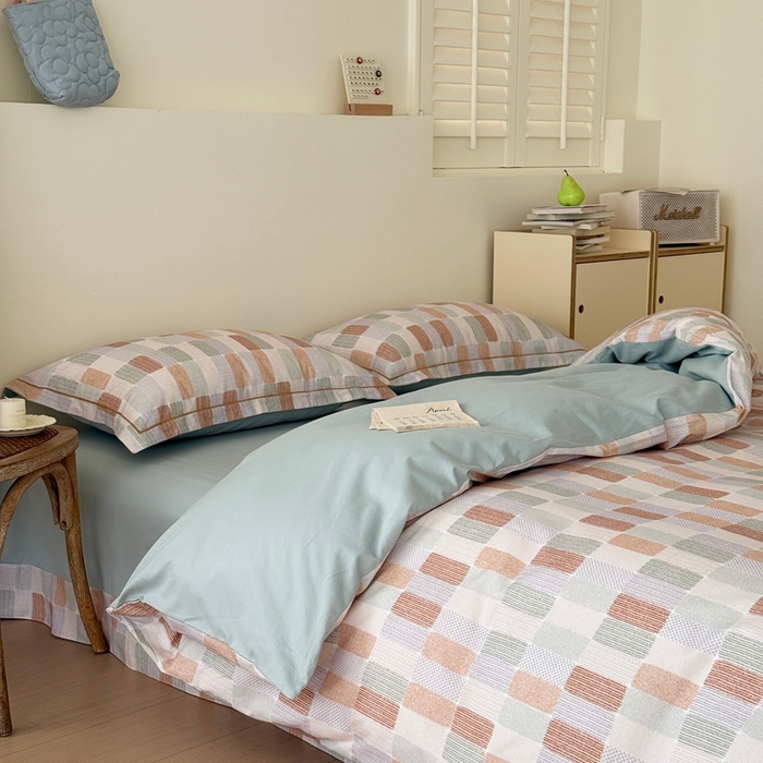 91家纺网 家纺一手货源 找家纺 于果 2025新款全棉纯棉生态磨毛四件套 闲偶