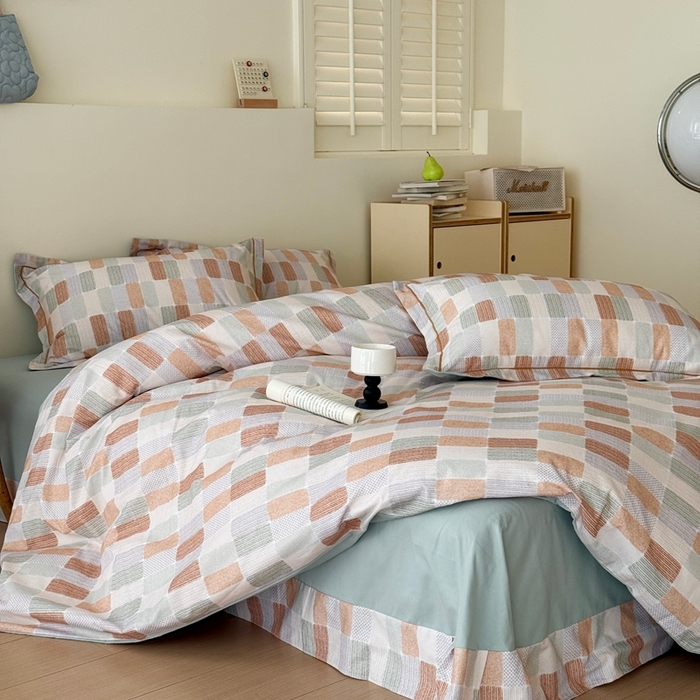 91家纺网 家纺一手货源 找家纺 于果 2025新款全棉纯棉生态磨毛四件套 闲偶