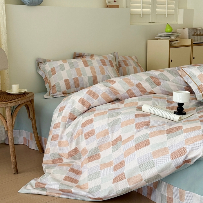 91家纺网 家纺一手货源 找家纺 于果 2025新款全棉纯棉生态磨毛四件套 闲偶