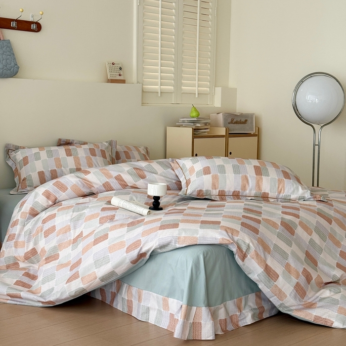 91家纺网 家纺一手货源 找家纺 于果 2025新款全棉纯棉生态磨毛四件套 闲偶