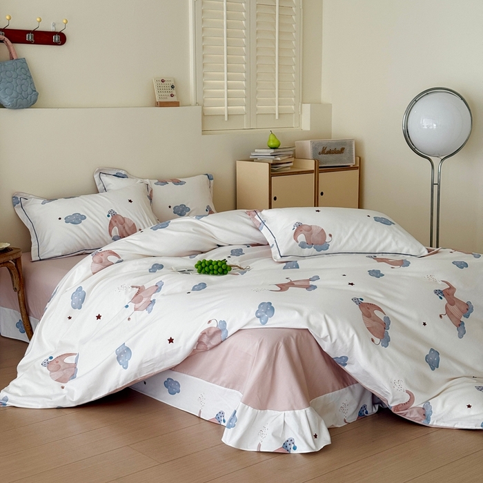 91家纺网 家纺一手货源 找家纺 于果 2025新款全棉纯棉生态磨毛四件套 向云端