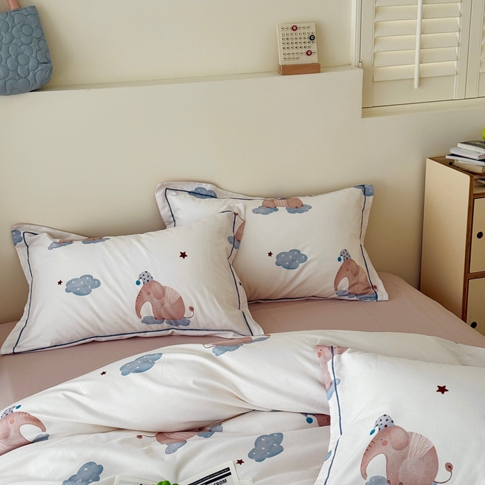 91家纺网 家纺一手货源 找家纺 于果 2025新款全棉纯棉生态磨毛四件套 向云端