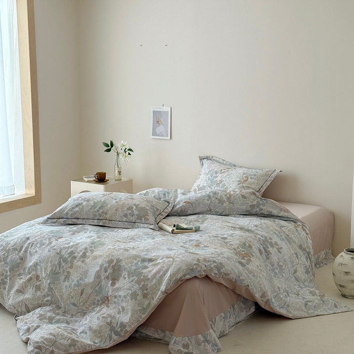 91家纺网 家纺一手货源 找家纺 于果 2025新款全棉纯棉生态磨毛四件套 颜序