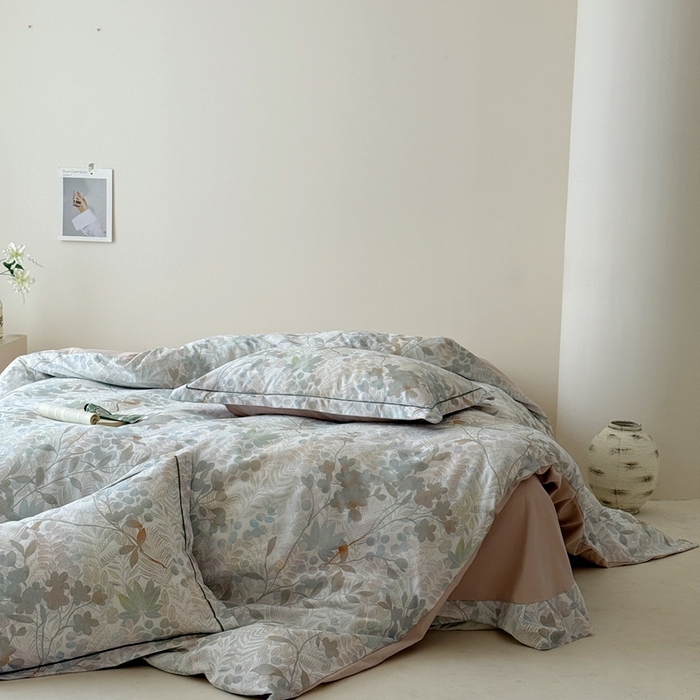 91家纺网 家纺一手货源 找家纺 于果 2025新款全棉纯棉生态磨毛四件套 颜序