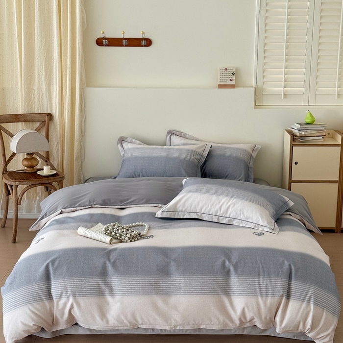 于果 2025新款全棉纯棉生态磨毛四件套 悠颂