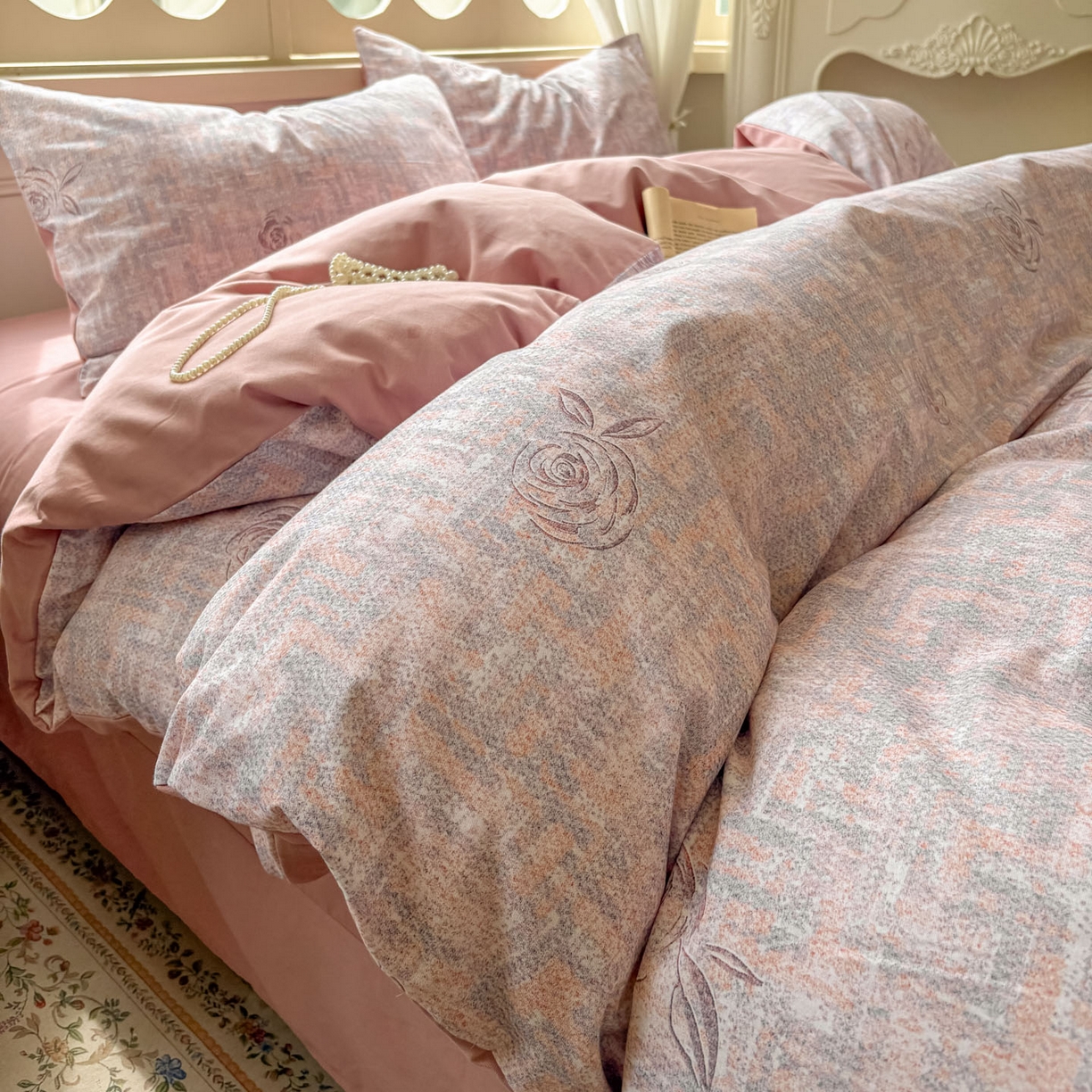 91家纺网 家纺一手货源 找家纺 田野 2025新款全棉13360加厚磨毛印花四件套 乐野-豆沙