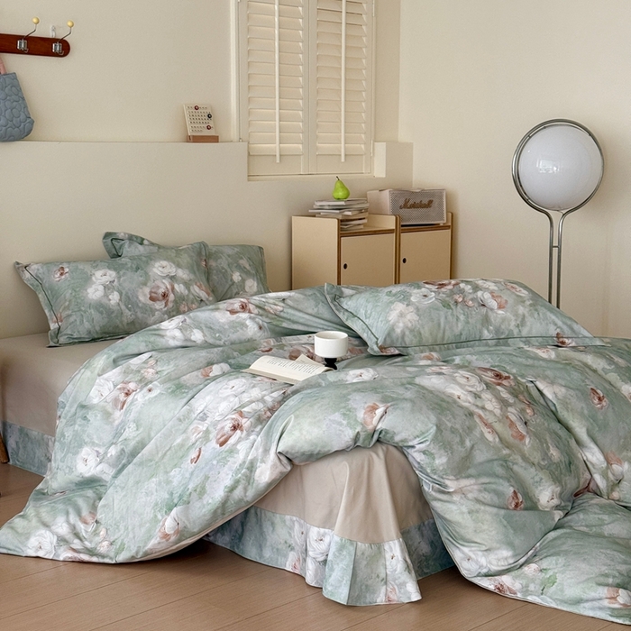 91家纺网 家纺一手货源 找家纺 于果 2025新款全棉纯棉生态磨毛四件套 悠悠花园