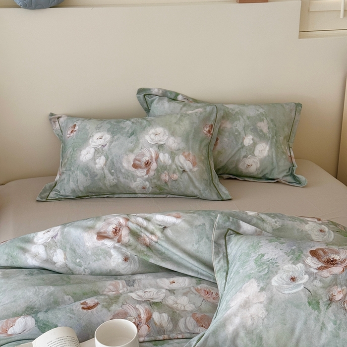 91家纺网 家纺一手货源 找家纺 于果 2025新款全棉纯棉生态磨毛四件套 悠悠花园