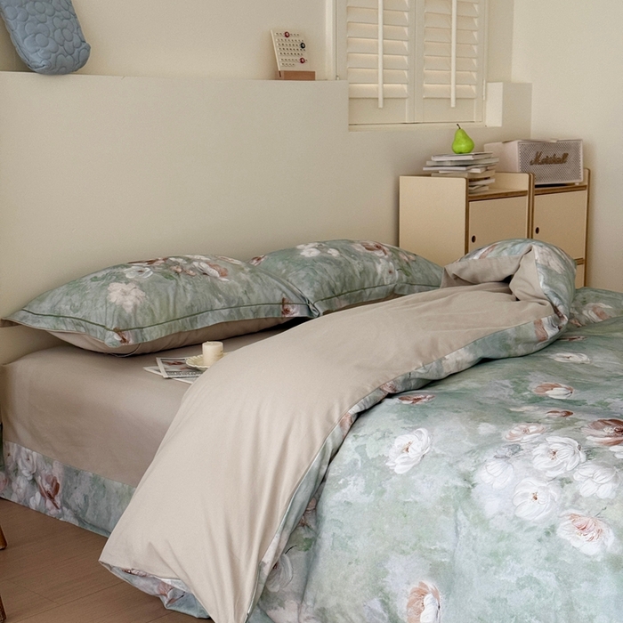 91家纺网 家纺一手货源 找家纺 于果 2025新款全棉纯棉生态磨毛四件套 悠悠花园