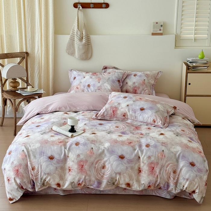 于果 2025新款全棉纯棉生态磨毛四件套 远芳