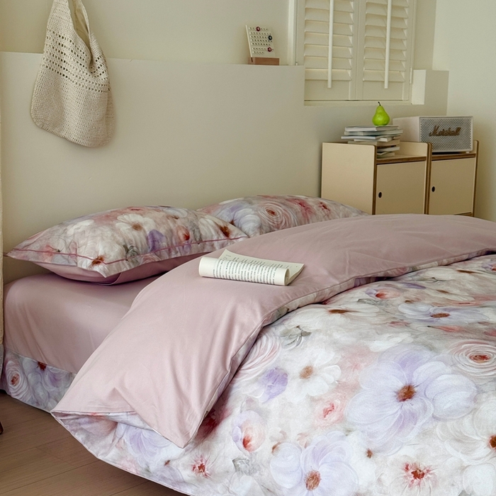 91家纺网 家纺一手货源 找家纺 于果 2025新款全棉纯棉生态磨毛四件套 远芳