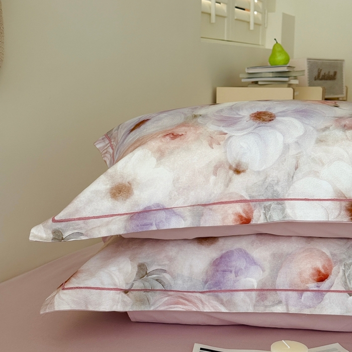 91家纺网 家纺一手货源 找家纺 于果 2025新款全棉纯棉生态磨毛四件套 远芳