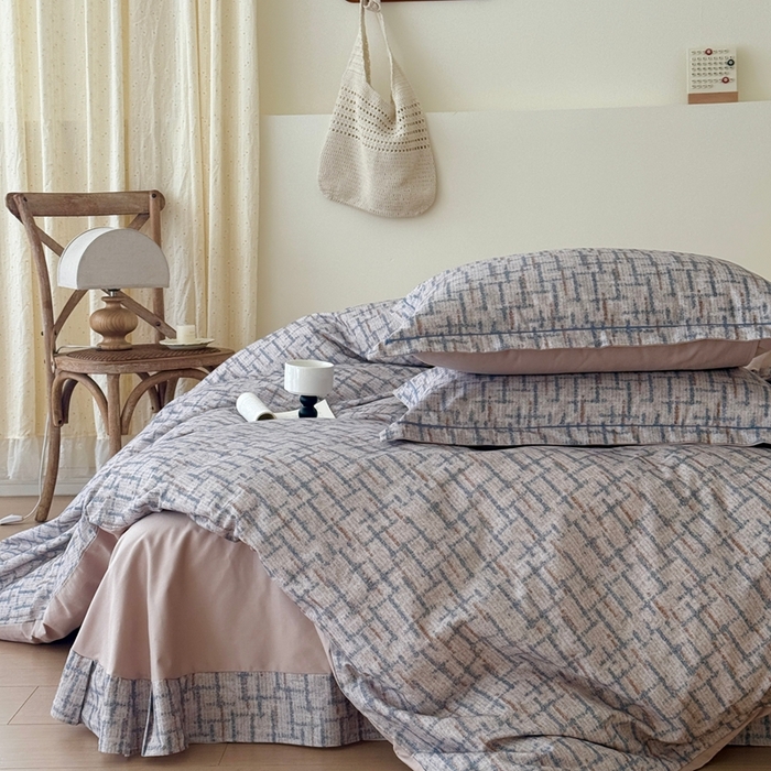 91家纺网 家纺一手货源 找家纺 于果 2025新款全棉纯棉生态磨毛四件套 追影