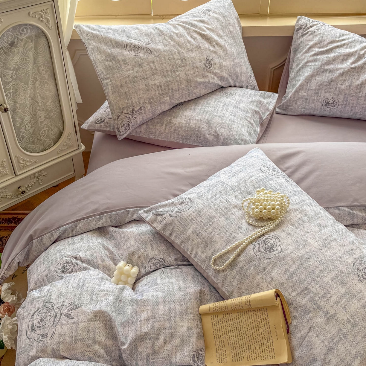 91家纺网 家纺一手货源 找家纺 田野 2025新款全棉13360加厚磨毛印花四件套 乐野-蓝