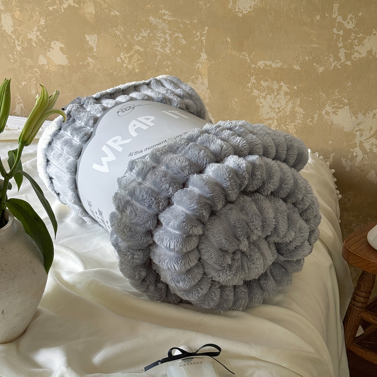 91家纺网 家纺一手货源 找家纺 艾咪-Amy ntmy 2025新款立体抽条仿兔绒羊羔绒双层毯子 双层毯-绒雾蓝