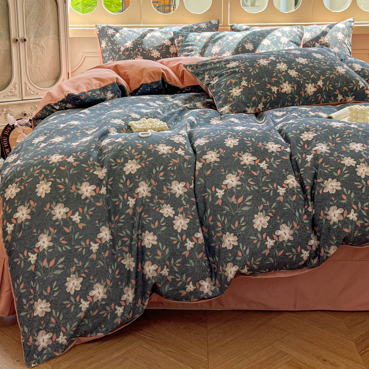 91家纺网 家纺一手货源 找家纺 田野 2025新款全棉13360加厚磨毛印花四件套 香草集