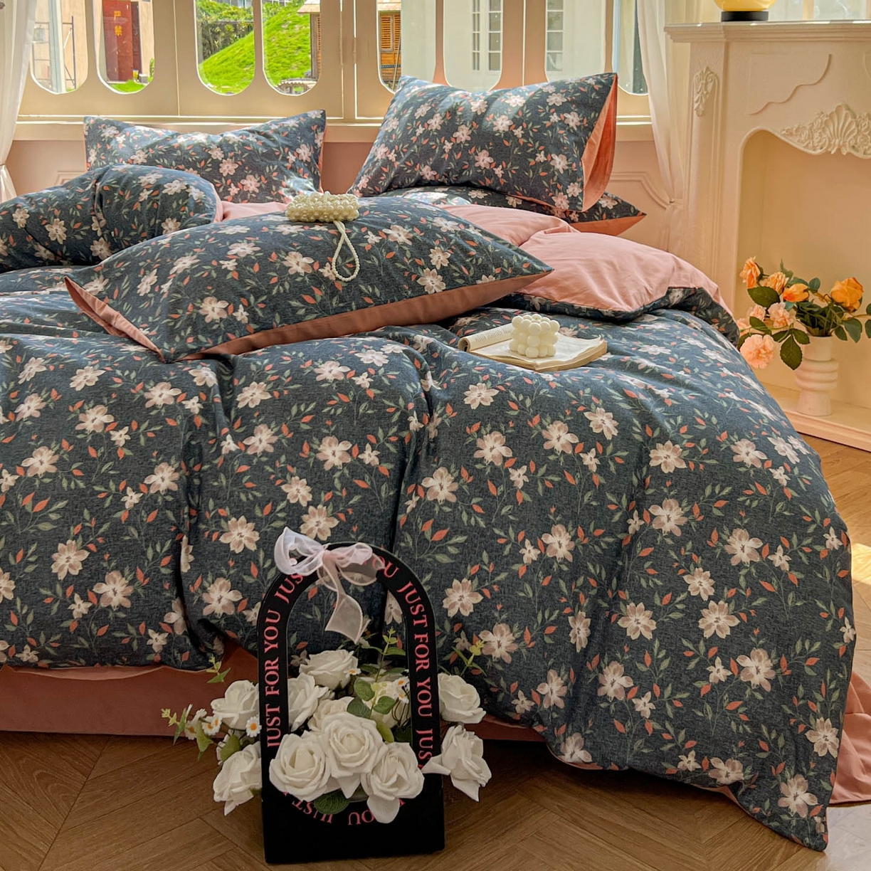 91家纺网 家纺一手货源 找家纺 田野 2025新款全棉13360加厚磨毛印花四件套 香草集