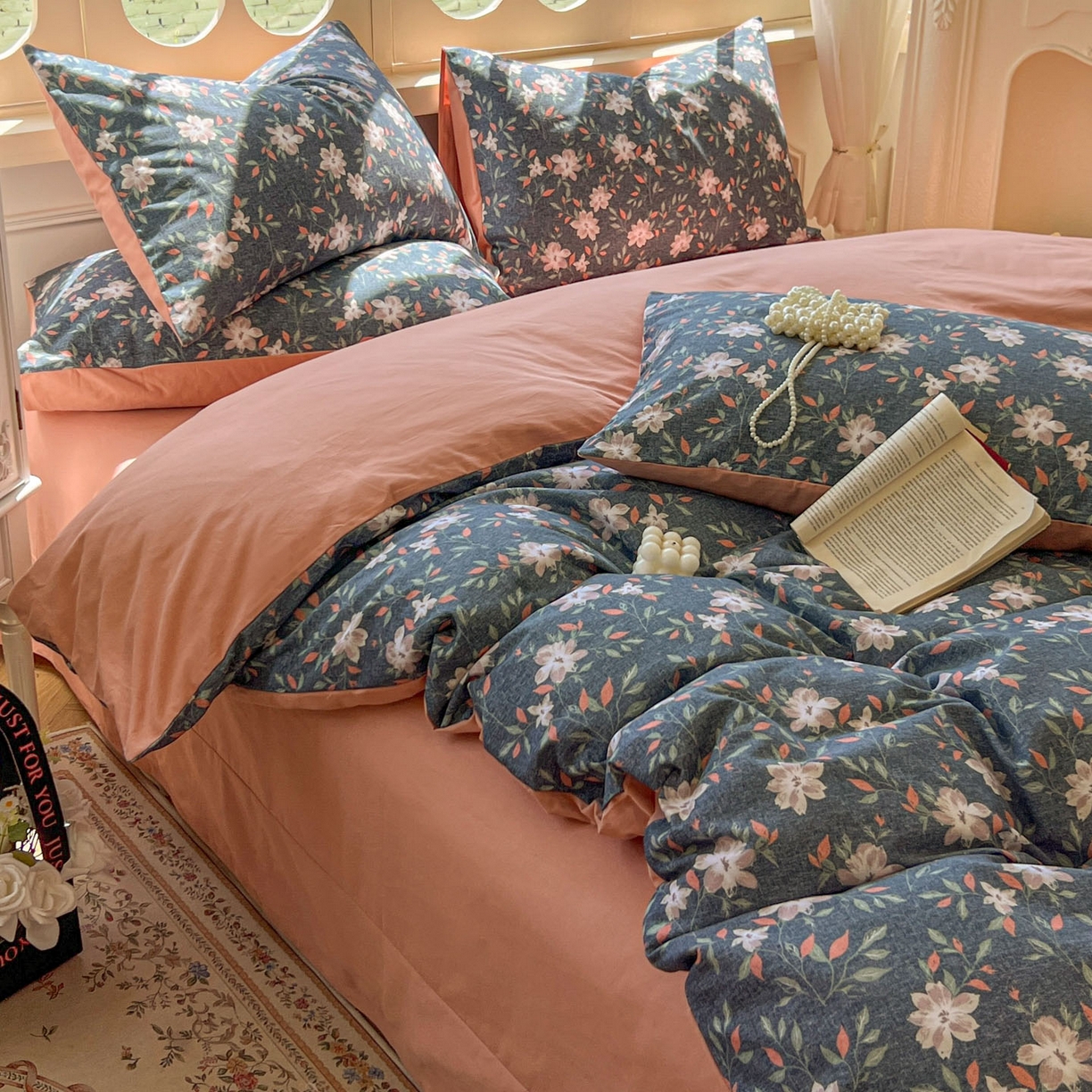 91家纺网 家纺一手货源 找家纺 田野 2025新款全棉13360加厚磨毛印花四件套 香草集