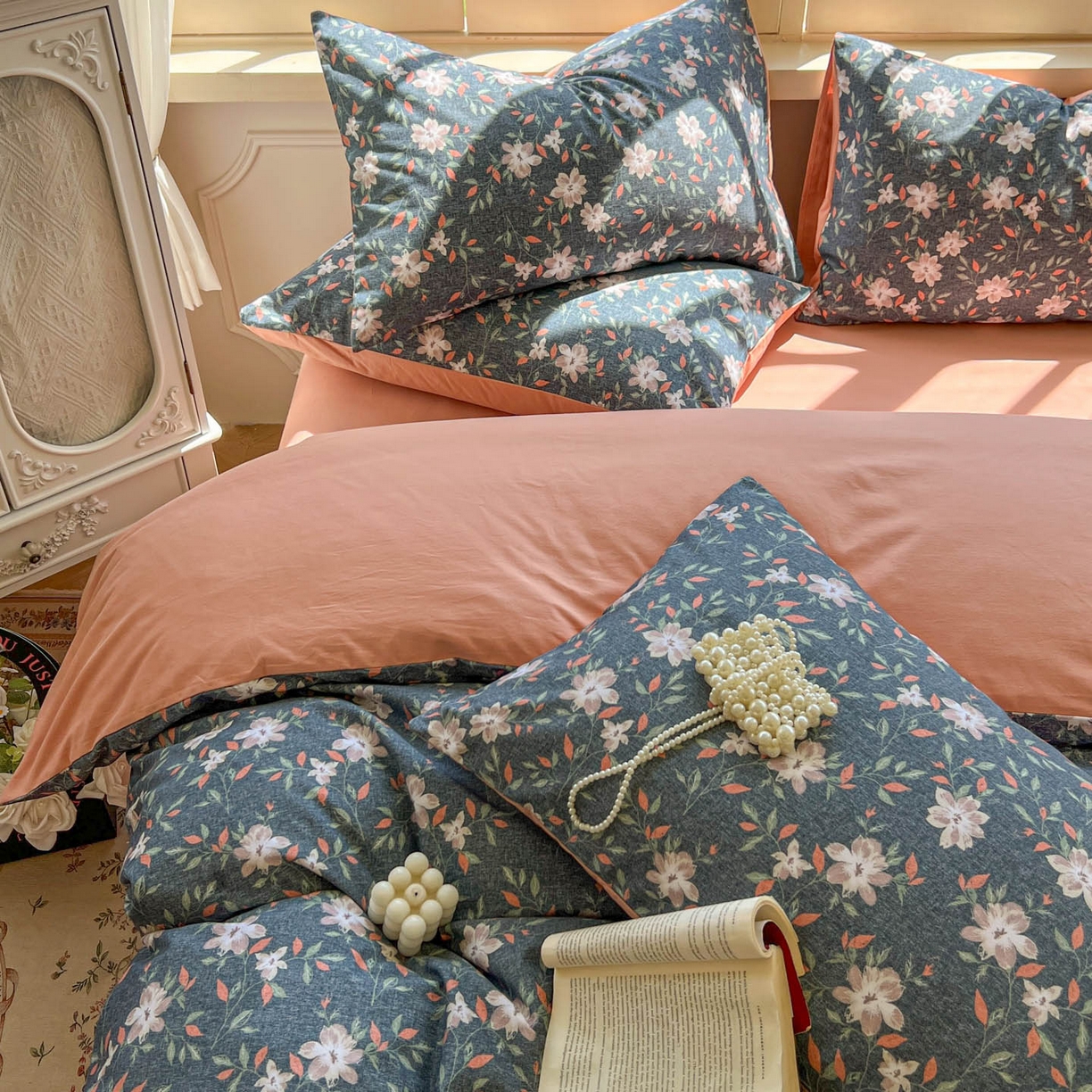 91家纺网 家纺一手货源 找家纺 田野 2025新款全棉13360加厚磨毛印花四件套 香草集