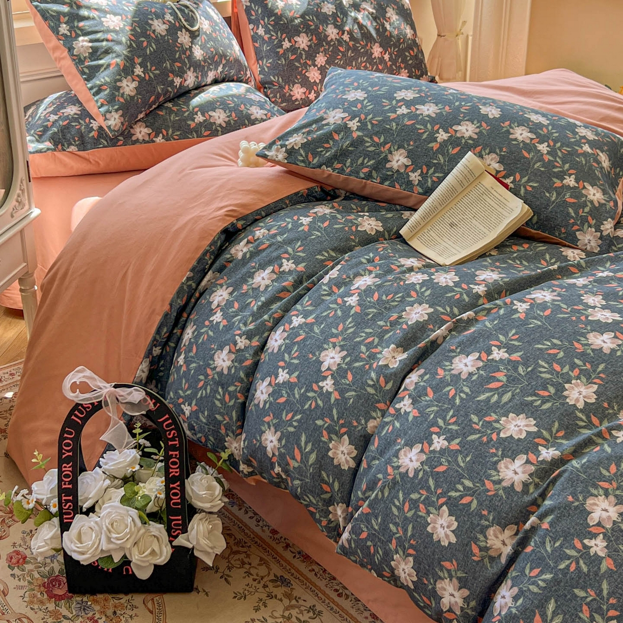 91家纺网 家纺一手货源 找家纺 田野 2025新款全棉13360加厚磨毛印花四件套 香草集