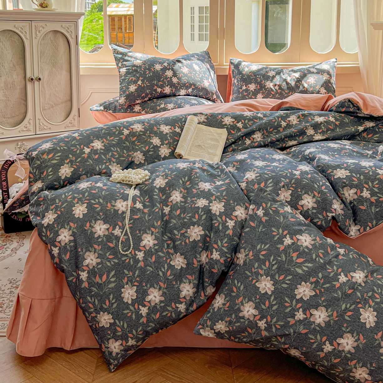 91家纺网 家纺一手货源 找家纺 田野 2025新款全棉13360加厚磨毛印花四件套 香草集