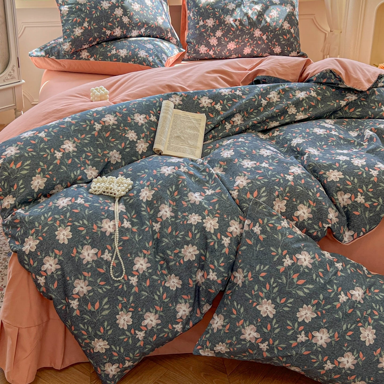 91家纺网 家纺一手货源 找家纺 田野 2025新款全棉13360加厚磨毛印花四件套 香草集