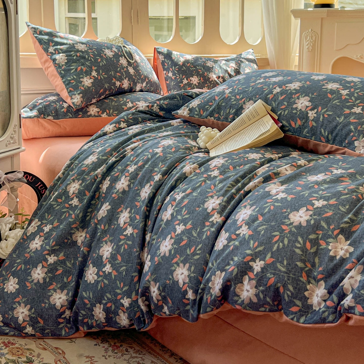 91家纺网 家纺一手货源 找家纺 田野 2025新款全棉13360加厚磨毛印花四件套 香草集