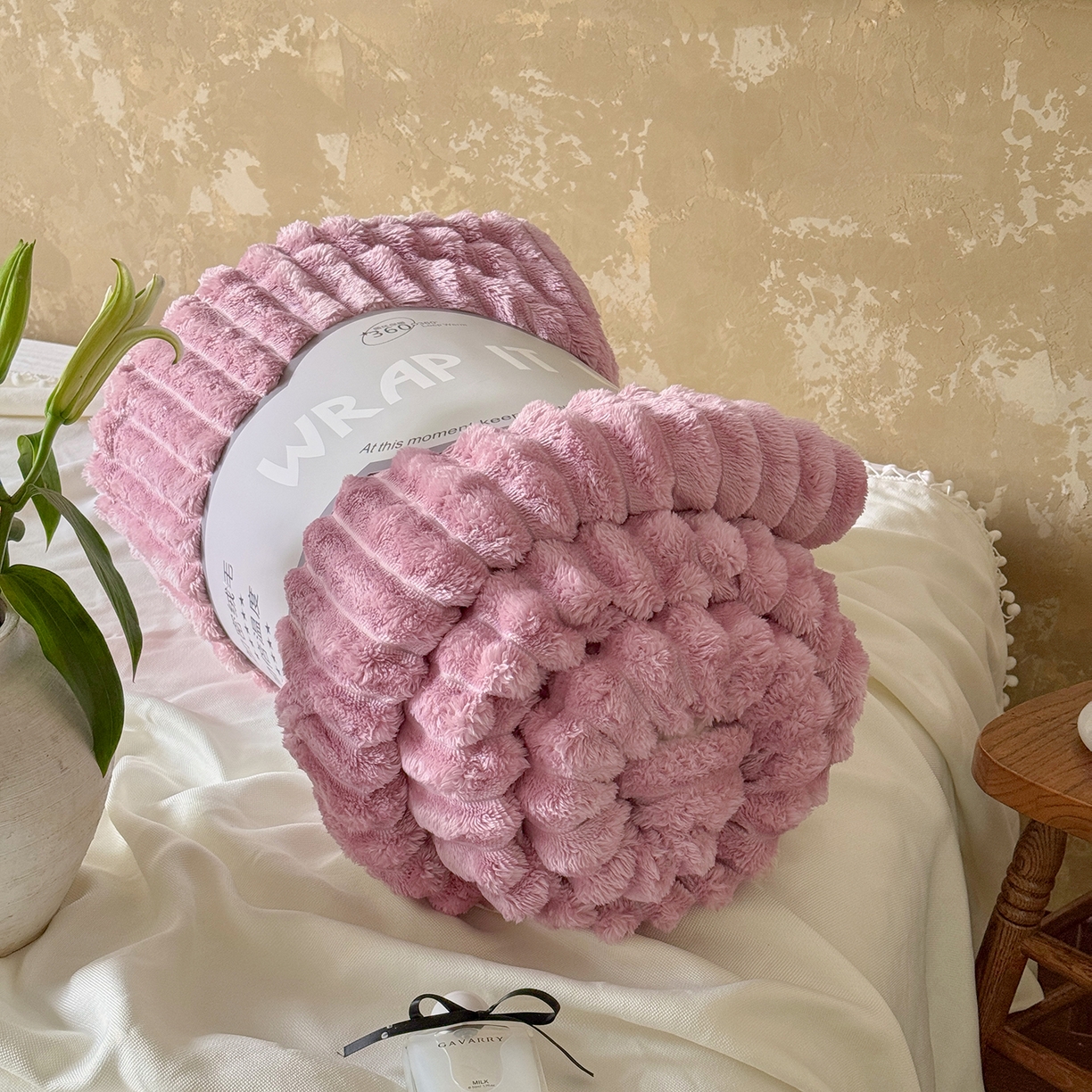 91家纺网 家纺一手货源 找家纺 艾咪-Amy ntmy 2025新款立体抽条仿兔绒羊羔绒双层毯子 双层毯-薰衣紫