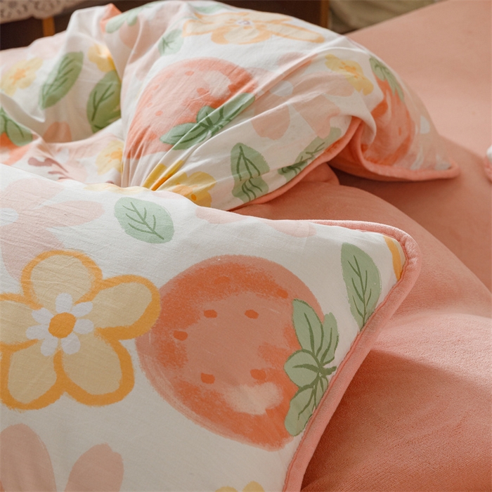 91家纺网 家纺一手货源 找家纺 红粉佳人家纺 2025新款A类棉加绒印花单被套被套单件 卡布林