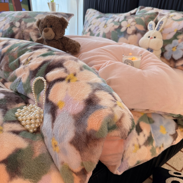 91家纺网 家纺一手货源 找家纺 （总）HL原创 2025新款兔毛绒四件套