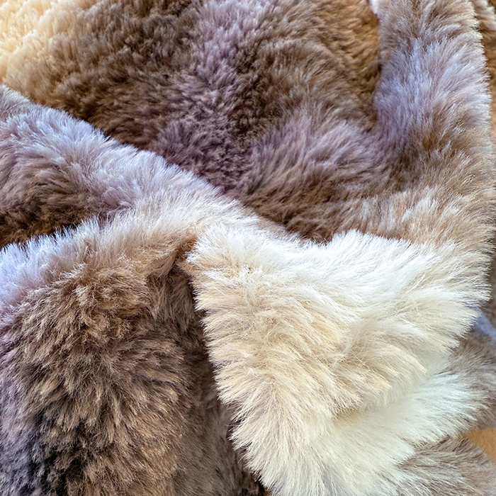 91家纺网 家纺一手货源 找家纺 HL原创 2025新款兔毛绒四件套 咖啡