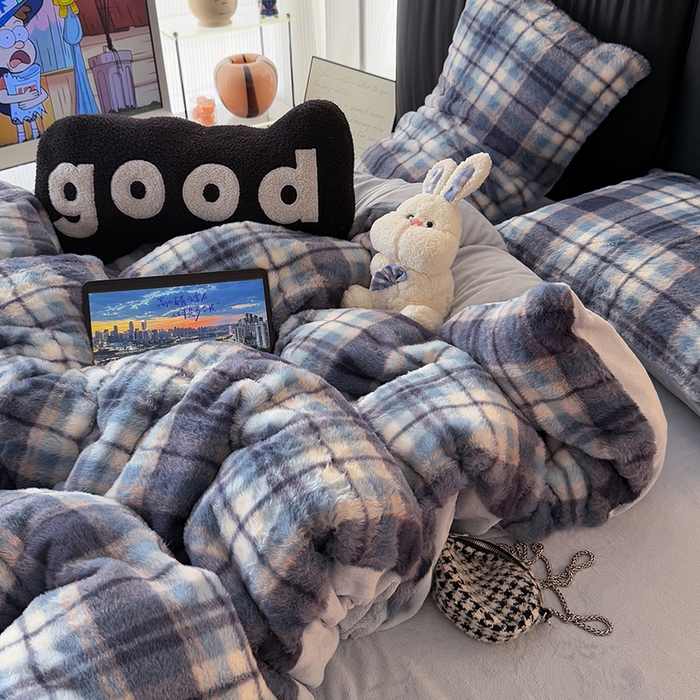 HL原创 2025新款兔毛绒四件套 魔法学院