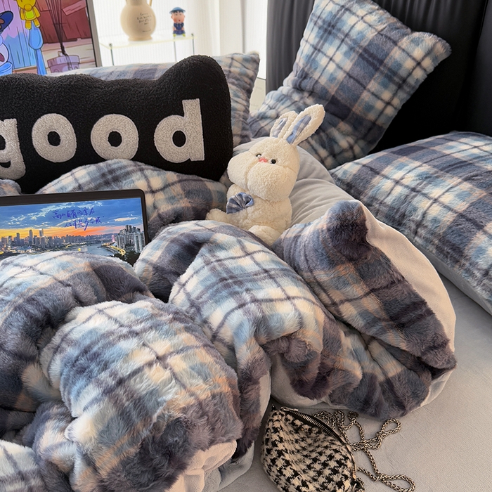 91家纺网 家纺一手货源 找家纺 HL原创 2025新款兔毛绒四件套 魔法学院