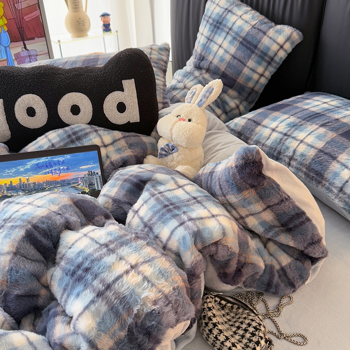 91家纺网 家纺一手货源 找家纺 HL原创 2025新款兔毛绒四件套 魔法学院