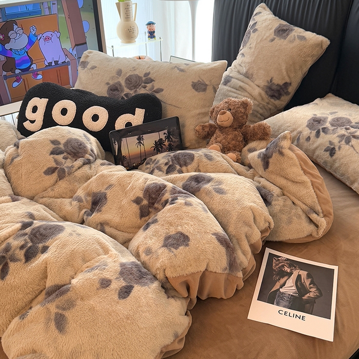 HL原创 2025新款兔毛绒四件套 陌颜