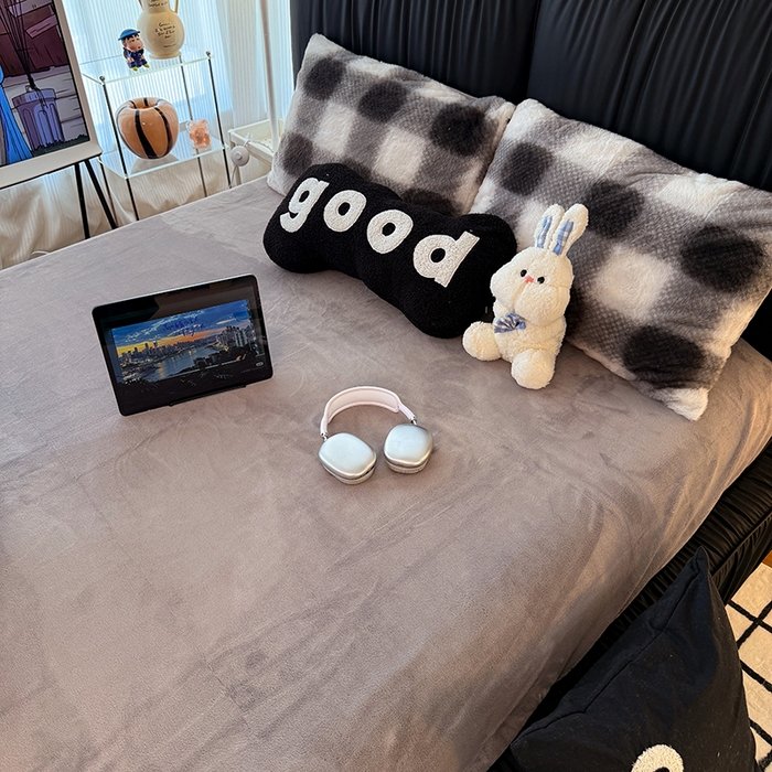 91家纺网 家纺一手货源 找家纺 HL原创 2025新款兔毛绒四件套 绅士