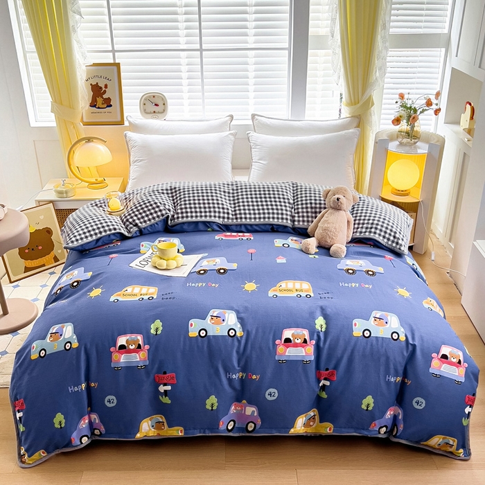 91家纺网 家纺一手货源 找家纺 （总）琪琪阁家纺 2025秋冬新款全棉加牛奶绒单被套棉加绒被套