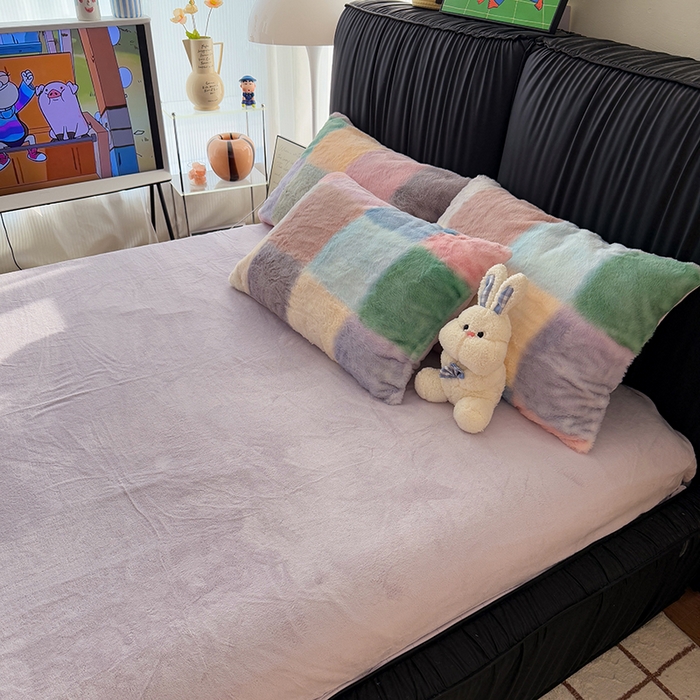 91家纺网 家纺一手货源 找家纺 HL原创 2025新款兔毛绒四件套 悦动