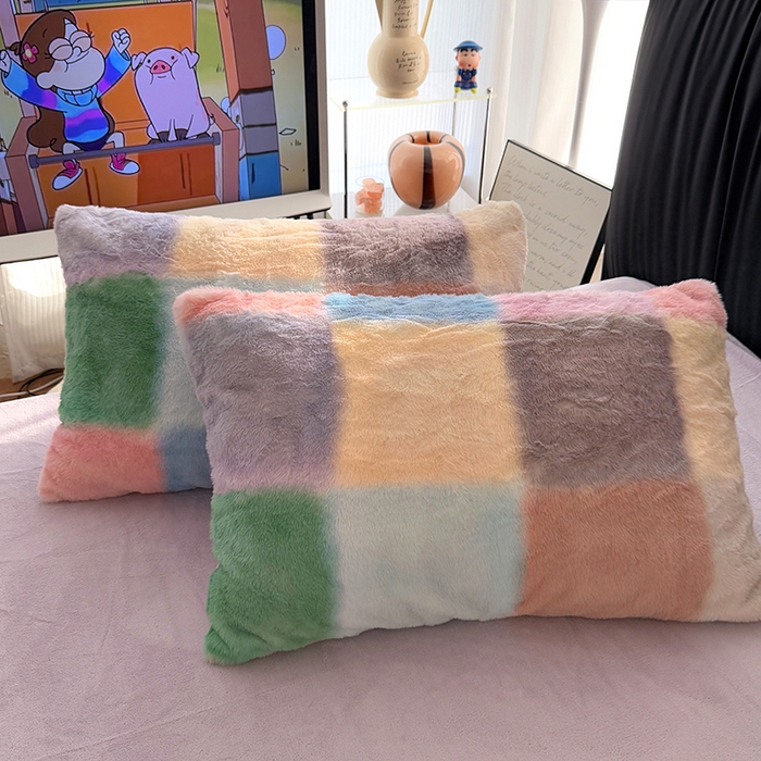 91家纺网 家纺一手货源 找家纺 HL原创 2025新款兔毛绒四件套 悦动