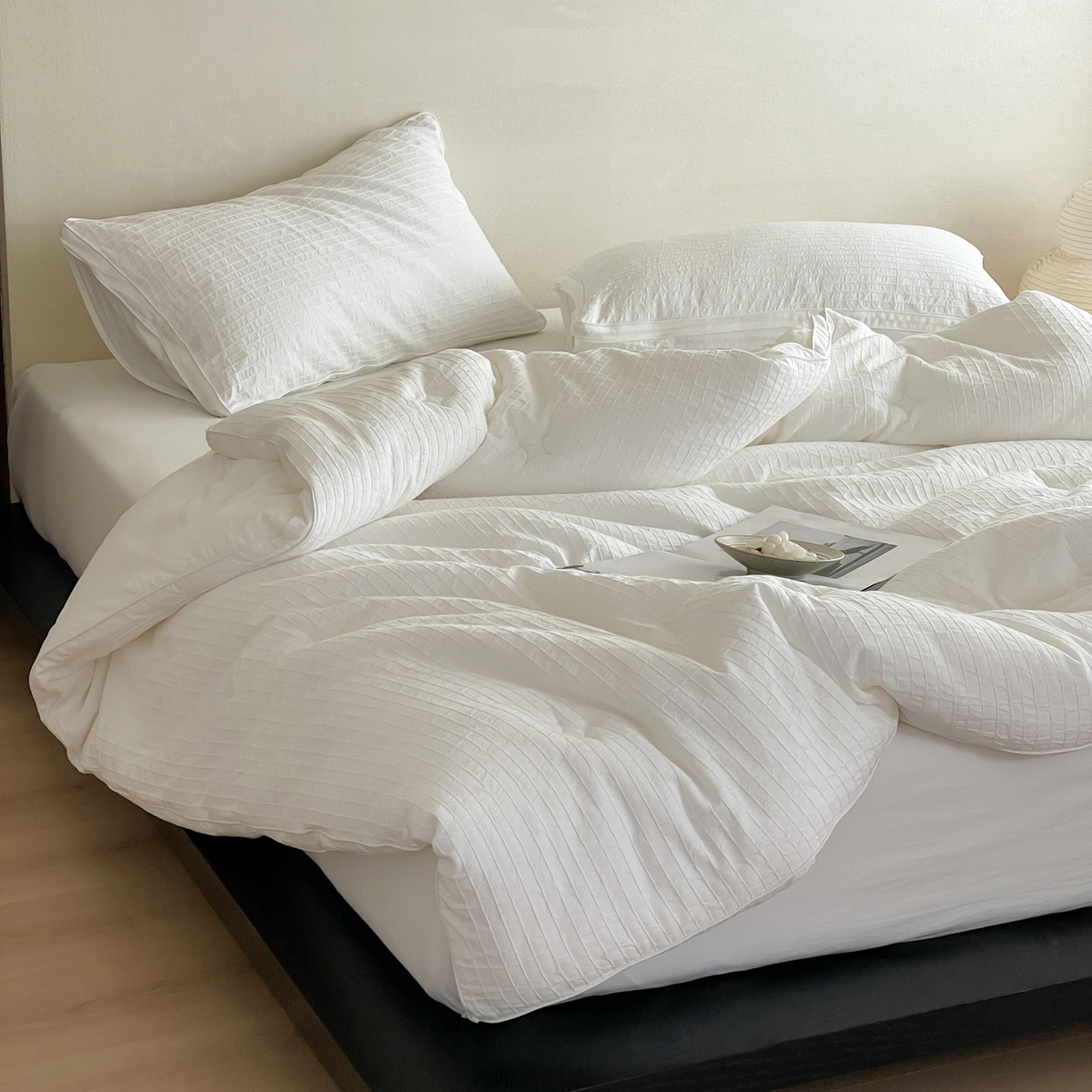 91家纺网 家纺一手货源 找家纺 （总）一加一 2025新款全棉大提花益生菌立体抗菌被子被芯